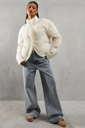 MissPap Ribbed Placket Puffer Coat