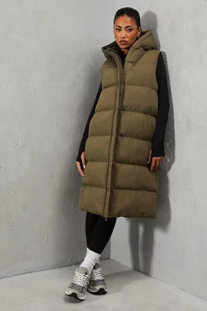 MissPap Hooded Longline Puffer Gilet