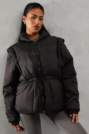 MissPap Detachable Sleeve Two In One Puffer Coat