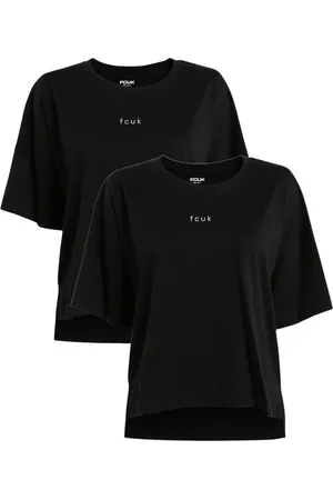 French Connection 2-Pack Cotton FCUK Printed Short Sleeve T-Shirts