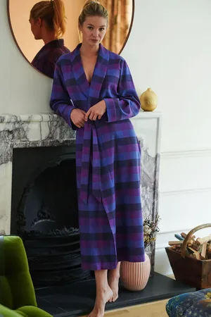 British Boxers "Berwick" Check Brushed Cotton Dressing Gown