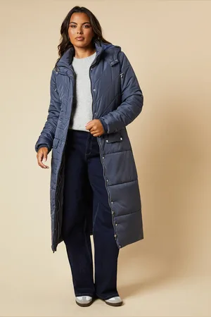 Dorothy Perkins Tall Midi Luxe Quilted Padded Puffer Belted Coat