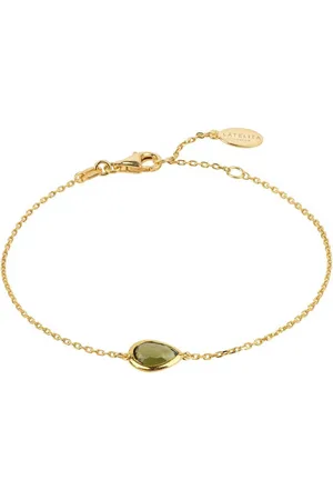 Latelita Pisa Mini Teardrop Bracelet Gold Peridot