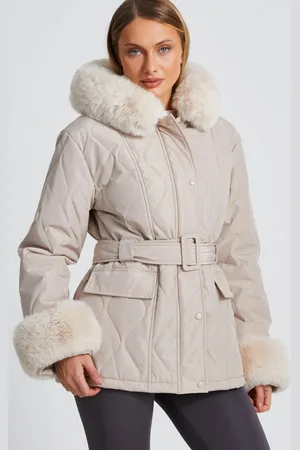Quiz Faux Fur Trim Jacket