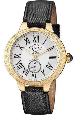 GV2 by Gevril Astor White Dial 9107 Leather Swiss Quartz Watch