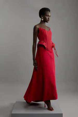 Karen Millen Tailored Maxi Waterfall Skirt