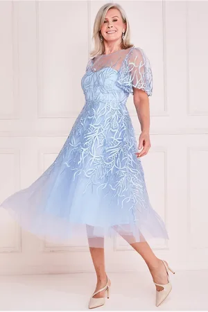 Goddiva Embroidered Bodice A Line Midi