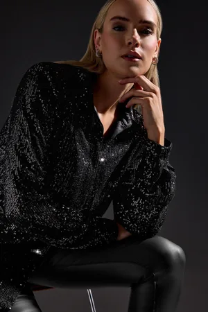 Long Tall Sally Tall Sequin Shirt