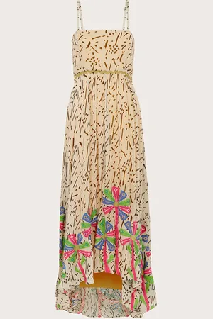 Monsoon Handkerchief Hem Print Dress