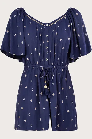 Monsoon Motif Print Romper