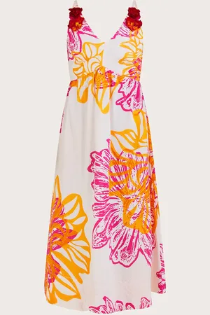 Monsoon Marguerite Floral Poplin Dress
