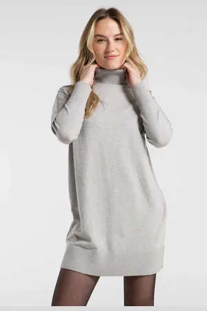 French Connection Knit Roll Neck Mini Jumper Dress