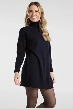 French Connection Knit Roll Neck Mini Jumper Dress