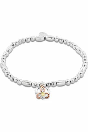 Clogau Forever Yours Sterling Silver Dwynwen Affinity Bracelet with Opal