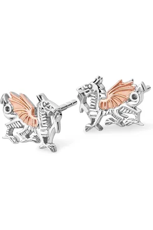 Clogau Royal Sterling Silver Welsh Dragon Earrings