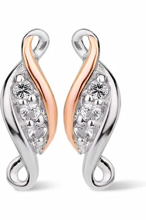 Clogau Past Present Future Sterling Silver Earrings with Topaz