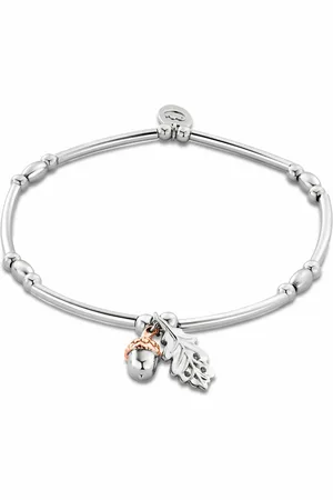 Clogau Royal Sterling Silver Oak Leaf Affinity Bracelet with Topaz