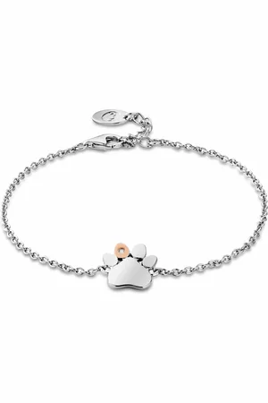 Clogau Paw Prints Sterling Silver Single-Paw Bracelet with Topaz