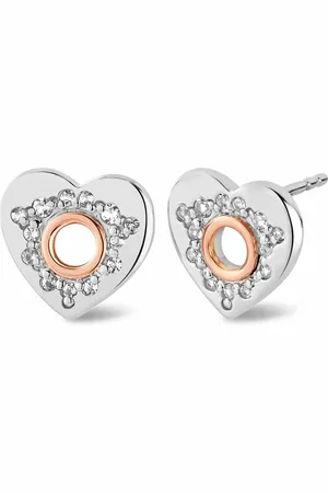 Clogau Cariad Sterling Silver Sparkle Stud Earrings with Topaz