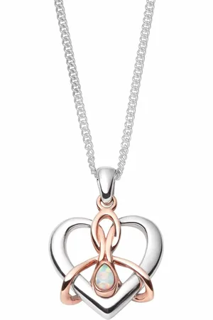 Clogau Forever Yours Sterling Silver Dwynwen Pendant with Opal