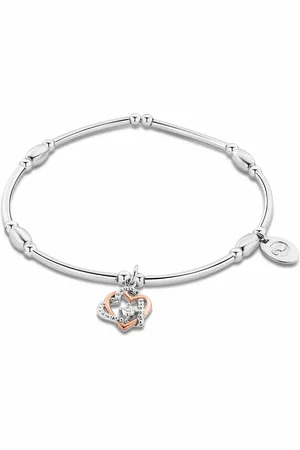 Clogau Forever Yours Sterling Silver Heart Affinity Bracelet with Topaz