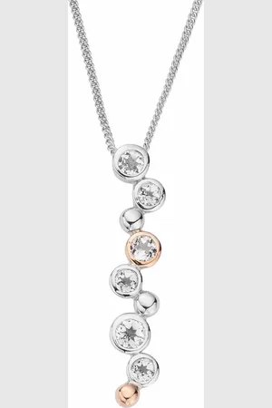 Clogau Celebration Sterling Silver Drop Pendant with Topaz