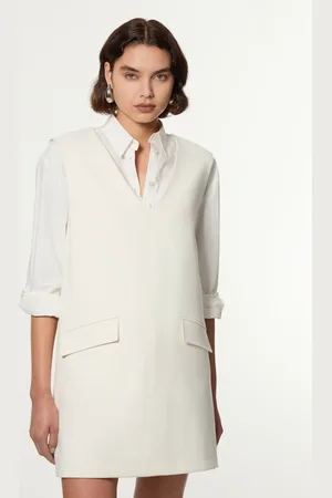 Karen Millen Compact Stretch Essential Pocket Detail Tailored Mini Dress