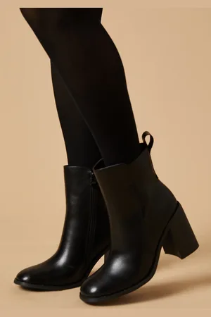 Oasis Marisol Square Toe High Block Heel Ankle Boots