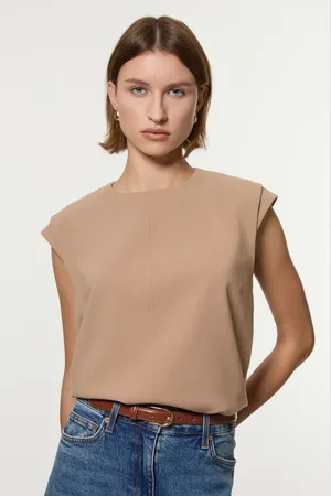 Karen Millen Compact Stretch Essential Tailored Multi Stitch Detail Top