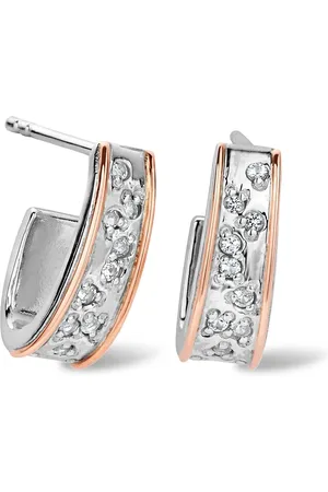Clogau Cariad Sterling Silver Sparkle Half-Hoop Earrings with Topaz