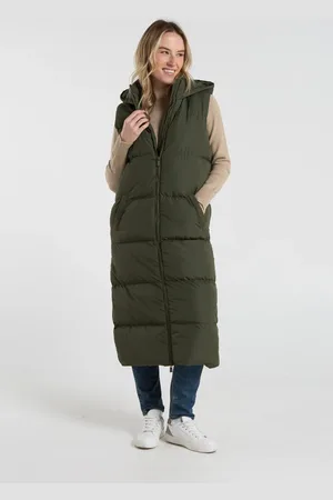 French Connection Longline Quilted Gilet with Hood