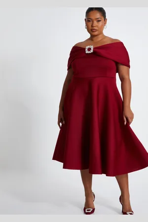 Quiz Curve Skater Midi Dress