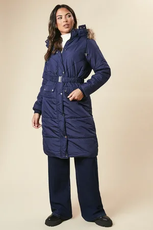Dorothy Perkins Midi Luxe Padded Belted Coat