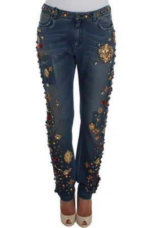 Dolce & Gabbana Boyfriend Jeans Embellished Style Women - Pants