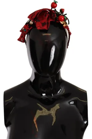 Dolce & Gabbana Dolce Gabbana Headband Silk Cherry Jewel Women