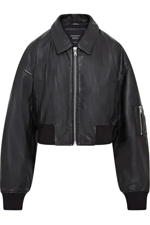 Infinity Oversized Leather MA-1 Bomber Jacket - Warrington
