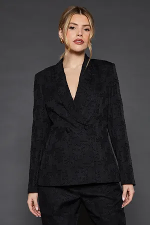 Dorothy Perkins Belted Jacquard Blazer