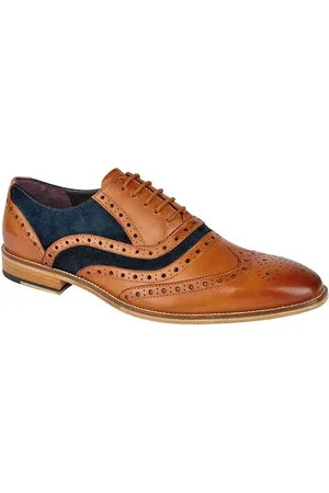 ROAMERS 5 Eyelet Leather Brogue Oxfords