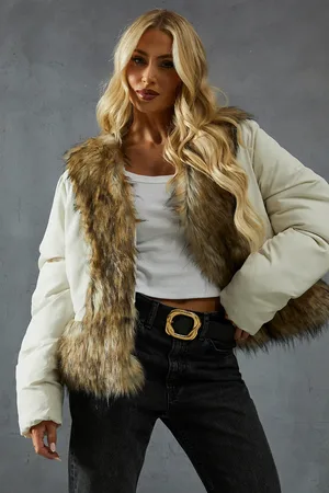 MissPap Faux Fur Trim Puffer Coat