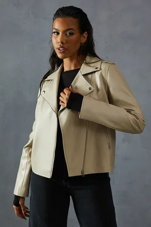 MissPap Leather Look Biker Jacket