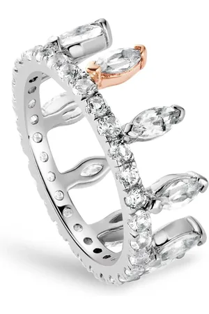 Clogau Celebration Sterling Silver Crown Ring with Topaz