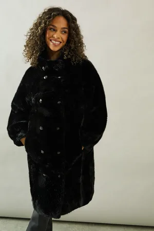 wallis Faux Fur Double breasted Coat