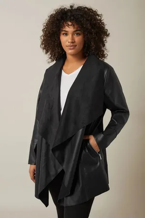 Evans Faux Leather Waterfall Jacket