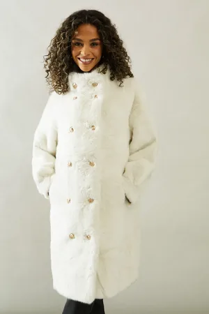 wallis Faux Fur Double breasted Coat