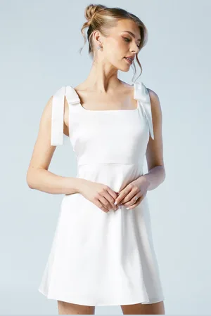 Oasis Tie Shoulder Satin Bridal Mini Dress