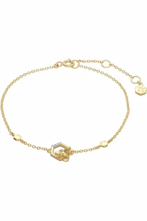 Gemondo Honeycomb Inspired Bee Bracelet in 9ct Yellow Gold