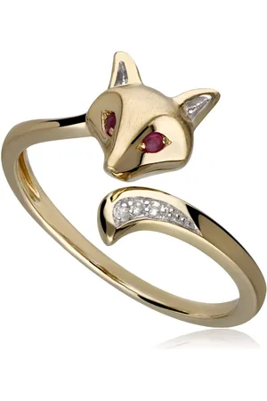 Gemondo Gardenia Ruby Fox Ring In 9ct Yellow Gold