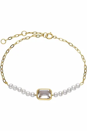 Gemondo ECFEW™ Unifier Topaz & Pearl Chain Bracelet In Sterling Silver