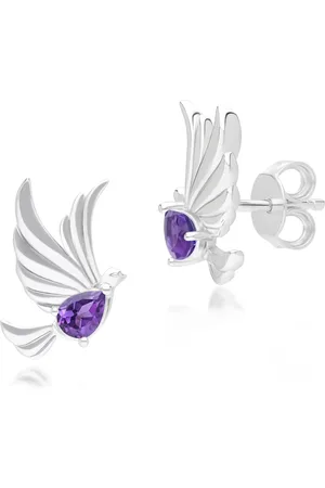 Gemondo ECFEW™ Creator Amethyst Dove Stud Earrings in Sterling Silver