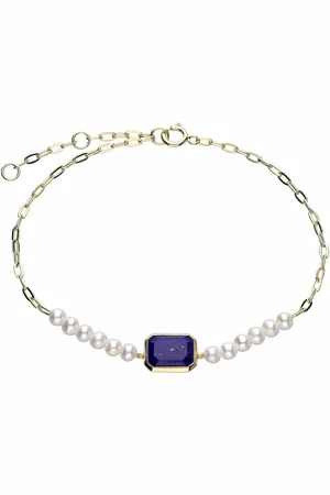 Gemondo ECFEW™ Unifier Lapis Lazuli & Pearl Chain Link Bracelet In Sterling Silver